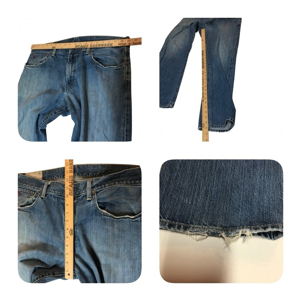 Polo Ralph Lauren Authentic Dungarees Mens‎ Blue Straight Leg Denim Jeans 36x32 - Picture 5 of 16